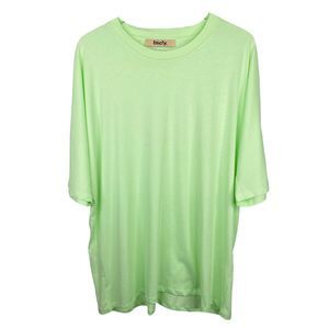 bscly. Organic Cotton Light Neon Green Crewneck Tee - Men’s Size XL